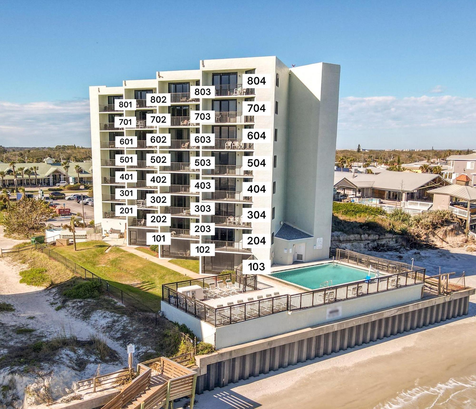 Ocean View With A Beachfront Pool At Ocean Trillium Condo ~ 702 New Smyrna Beach Exterior photo